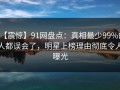【震惊】91网盘点：真相最少99%的人都误会了，明星上榜理由彻底令人曝光
